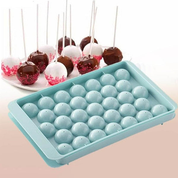 Plastic Round Reusable Ice Cube Ice Ball Mold / Lolli Candy Maker 33 Moulds (16.5×10 Cm / 1 Pc) - dailyneed.life