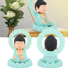 Plastic Solar Powered Moving Head Sitting Action Buddha Statue (1 Pc / Mix Color) - dailyneed.life