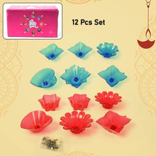 Reflection Diya Combo Plastic Candle Cup with Multi Shape, Diwali (12 Pcs Set) - dailyneed.life