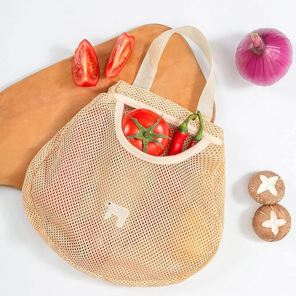 Reusable Mesh Grocery Bag with Handle (1 Pc) - dailyneed.life