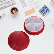Portable Round Shape 4 Compartments Pill Box (1 Pc) - dailyneed.life