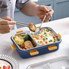 Stainless Steel Lunch Box 2 Section Lunch Box With Spoon - dailyneed.life