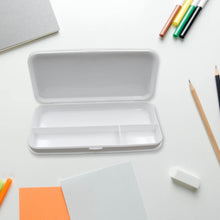 Multipurpose White Compass Pencil Box | 3-Compartment School Case | Ideal Birthday Gift for Kids - dailyneed.life