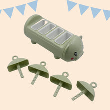 Pig Shape Mold Ice Candy, sicle Mold Ice, Plastic Ice Candy Maker Kulfi Maker Molds Set with 4 Cups - dailyneed.life