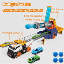 Large Truck Toys Include 2 Racing Cars+4 Ball, with Light & Sounds (Battery Not Included) - dailyneed.life
