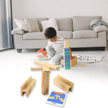 Wooden Pattern Brain Puzzles 20 Pcs Wooden Strips, 40 Pattern Cards (1 Set) - dailyneed.life
