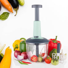 1100 ml 2 in 1 Push up Chopper with affixed with 6 Sharp Blade | Vegetable and Fruit Cutter with Easy Push and chop Button - dailyneed.life