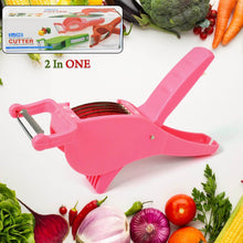 Plastic 2 in 1 Vegetable & Fruit Multi Cutter 5 Blade Vegetable Cutter with Peeler (1 Pc / Multicolor) - dailyneed.life