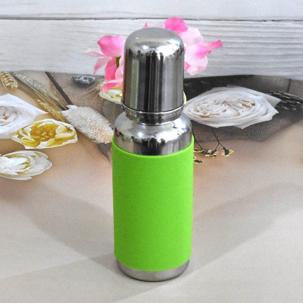 Stainless Steel Baby Feeding Bottle, Milk Feeding Bottle With Silicove Grip Cover (250 ML) - dailyneed.life