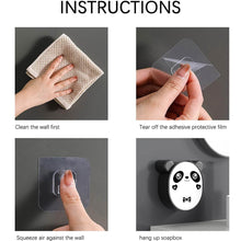 Plastic Cute Panda Soap Box – Wall Mounted Flip-Top Drain Soap Case (1 Pc) - dailyneed.life