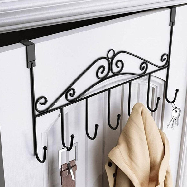 Over The Door Hanger Rack 7 Hooks Decorative Ognazier Hook (1 Pc) - dailyneed.life