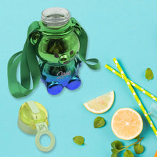 Cute Plastic Water Bottle with Strap & Stickers | Kids School Water Bottle with Straw (1 Pc) - dailyneed.life