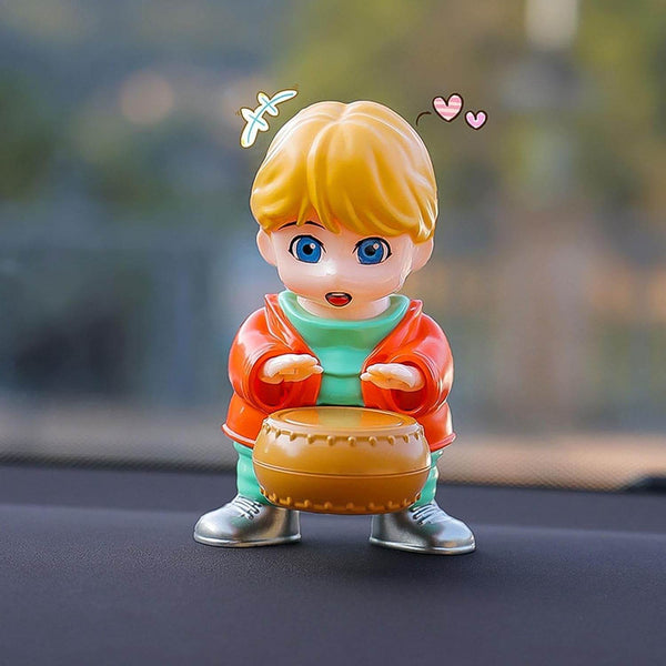 Creative Solar Drummer Car Aromatherapy, Solar Powered Car Air Freshener (1 Pc) - dailyneed.life
