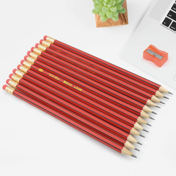 Wooden Pencil Set Multi-Use Wooden Graphite Pencils for Art, School, Office & Gifting - Wood Pencil with Eraser, Sharpener (13 Pc Set) - dailyneed.life