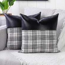 Pillow Covers Cushion Cases Soft Leather and Cotton (23 × 22 Inch / 1 Pair / 2 Pc) - dailyneed.life