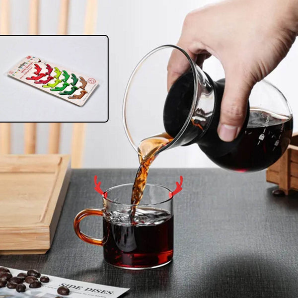 Silicone Deer Drink Marker, Safe 16PCS Wine Glass Identification Tag Lightweight Unique Durable for Party - dailyneed.life