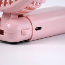 Mini USB Charging Fan with Percentage Display, 5 Speed Modes, and Mobile Stand - dailyneed.life