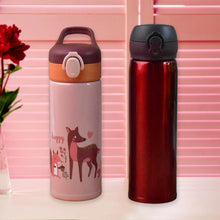 Double Walled Vacuum Insulated Water Bottle | (450 ml Approx / Mix Design / 1 Pc) - dailyneed.life