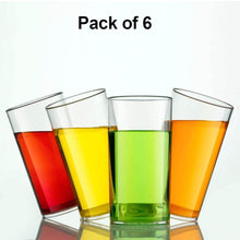 Heavy unbreakable Stylish Plastic Clear look fully Transparent Glasses Set 330ml (6pcs) - dailyneed.life