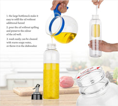 1L Oil Dispenser with Lid & Drip-Free Spout (Plastic) - dailyneed.life