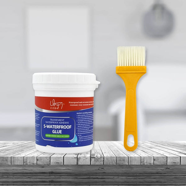 Transparent Waterproof Glue 250g with Brush, Leakage Protection Outdoor Bathroom Wall Tile Window Roof, Anti-Leakage Agent, sealant glue, Roof Sealant Waterproof Gel - dailyneed.life