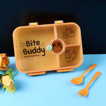 Bite Buddy 4-Compartment Leak-Resistant Plastic Lunch Box with Spoon & Fork - dailyneed.life