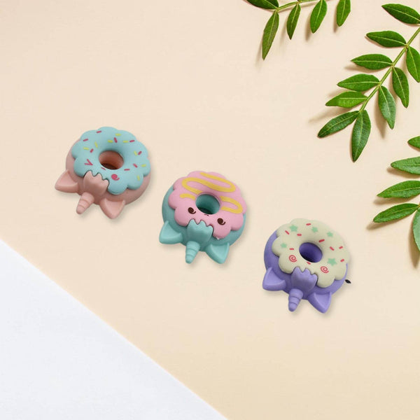 Tree Small Sized Cartoon Themed Non-Toxic Donut Erasers, School Stationery | for Kids - Boys & Girls | Birthday Gift |Return Gift (3pc Set) - dailyneed.life