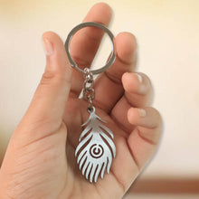 Stylish Stainless Steel Peacock Feather Keychain (1 Pc) - dailyneed.life