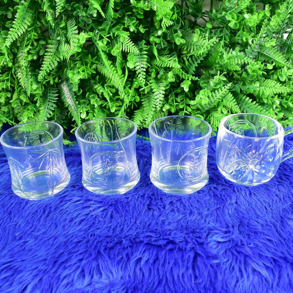 Glass 3 Pc Mug & 1 Pc Cup Set, Water glass (4 Pcs Set) - dailyneed.life