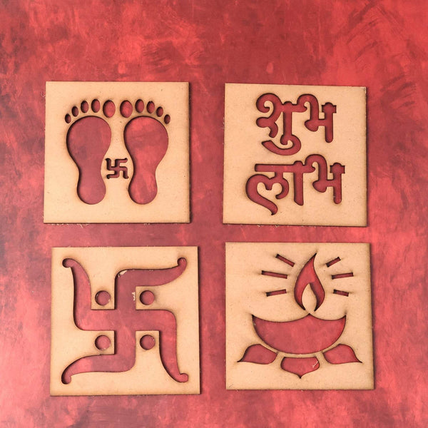 Wooden Decorative Cutouts (Mix Design / 4 Pc) - dailyneed.life