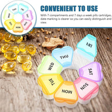 7-Day Round Weekly Pill Organizer Box (1 Pc) - dailyneed.life