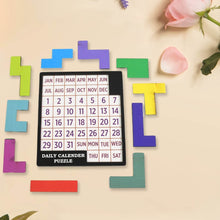 Wooden Daily Calendar Puzzle (Multicolor / 1 Set) - dailyneed.life