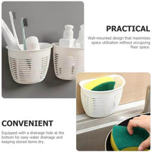Hanging Plastic Storage Basket, Adhesive Wall Mounted Organizer Box Make Up Holder Shelf Bathroom Wall Basket Punch Free Drain Basket for Kitchen Bathroom, Wall Type Storage Basket (1 Pc) - dailyneed.life
