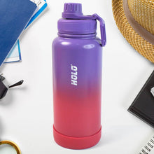 Two Tone Pink Stainless Steel Water Bottle | Copper Coated Vacuum Insulation | Powder Coated | Secure Grip | Leakproof Easy Pour Cap (1000ml) - dailyneed.life