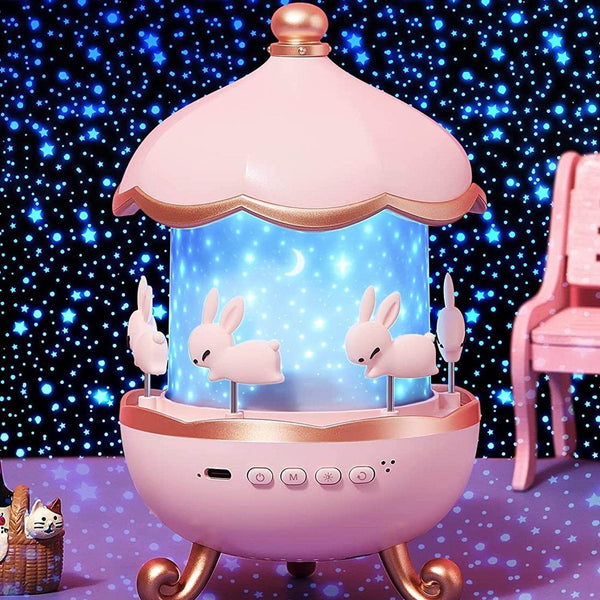 Bunny’s Carousel Rotating LED Night Light - dailyneed.life