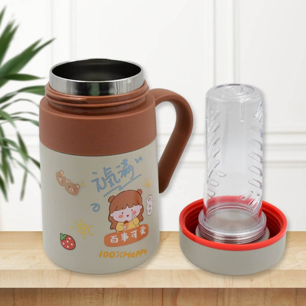 Stainless Steel Mug / Bottle Vacuum Insulated Cup with Handle & Small cup (550 ML) - dailyneed.life