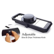 Ganesh Adjustable Plastic Slicer, 1-Piece, Black / Silver - dailyneed.life
