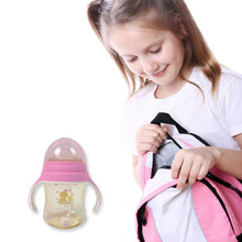 Plastic Baby Feeding Bottle with Handles, Cleaning brush & Straw (240 ML / 1 Pc) - dailyneed.life