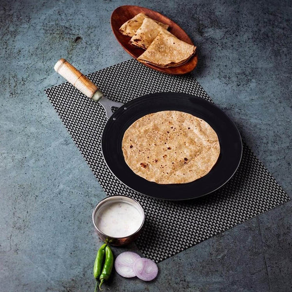Wooden Handle Roti Tawa used in all household and kitchen purposes for making rotis and parathas nonstick tawa etc. - dailyneed.life