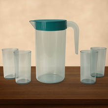 Apex Crystal Premium Jug with Lid & 4 Pcs Glass (1500 ML / 300 ML Approx / 5 Pcs Set) - dailyneed.life