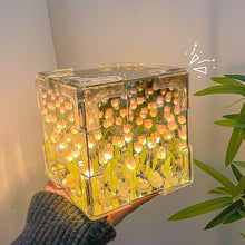 Cube Tulip Night Lamp | Led Decorative Nights Lamp (Multicolor & Design / 1 Set) - dailyneed.life