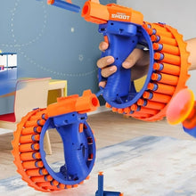 Amazing Toy Gun, Electric Gun for Children, 28 Soft Bullets for Youth Safety, Children's Electric Hand Ring Wheel Soft Bullet Gun, Gift Toys - dailyneed.life