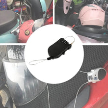 Multifunctional cable lock with number code for travel, sports Etc. Retractable Wire Lock,Wire Black Shell Combination Password. - dailyneed.life