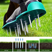Lawn Aerator Spiked Sandals – Green Studded Garden Grass Shoes (1 Pair) - dailyneed.life