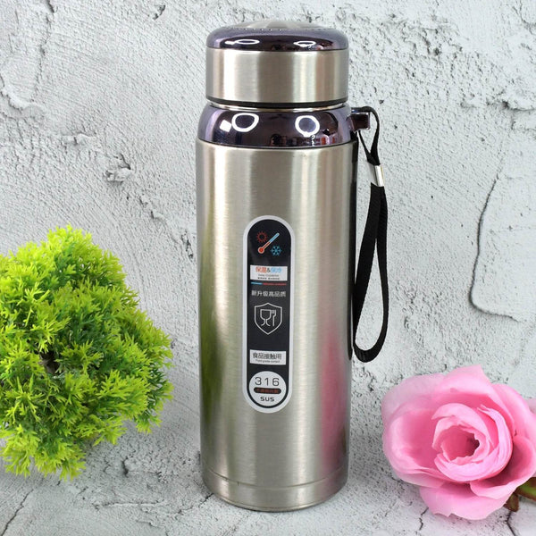800ml Stainless Steel Water Bottle – Leak-Proof Thermos Flask for Travel, Gym, Office, Home Use (1 Pc) - dailyneed.life