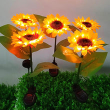2 Pc Outdoor Solar Sunflower Lights Intelligent Light Control Waterproof Garden Landscape Stake Light - dailyneed.life