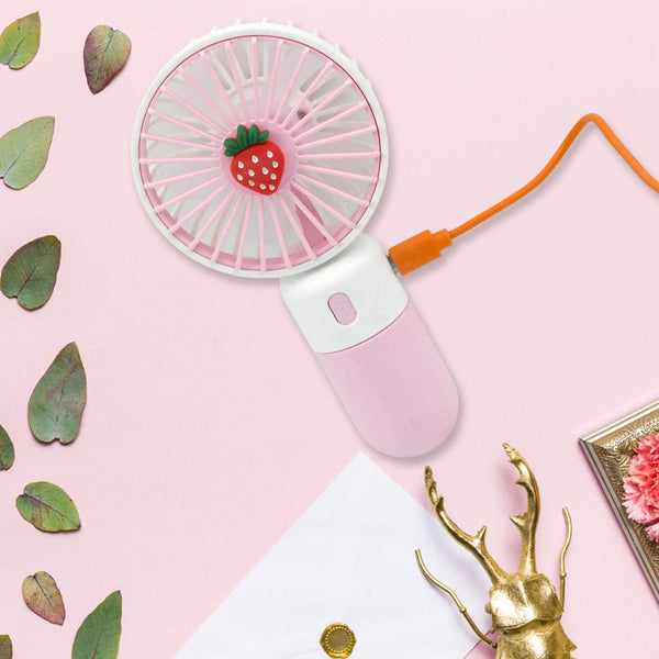 Portable Small Electric Fan Handheld, Rechargeable Mini Student Handheld Dormitory Class Personal Fan - dailyneed.life