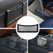 Car Storage Organize Car String Bag Car Seat Side Storage, Net Bag Mesh Pocket Organizer Stick-on for Purse Bag Phone - dailyneed.life