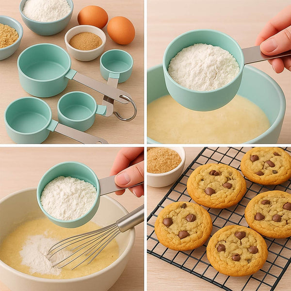 Stainless Steel and Plastics Measuring Cups (5 Pcs Set) - dailyneed.life