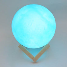 Moon Night Lamp Blue Color with Plastic Stand (15 x12 Cm / 1 Pc) - dailyneed.life